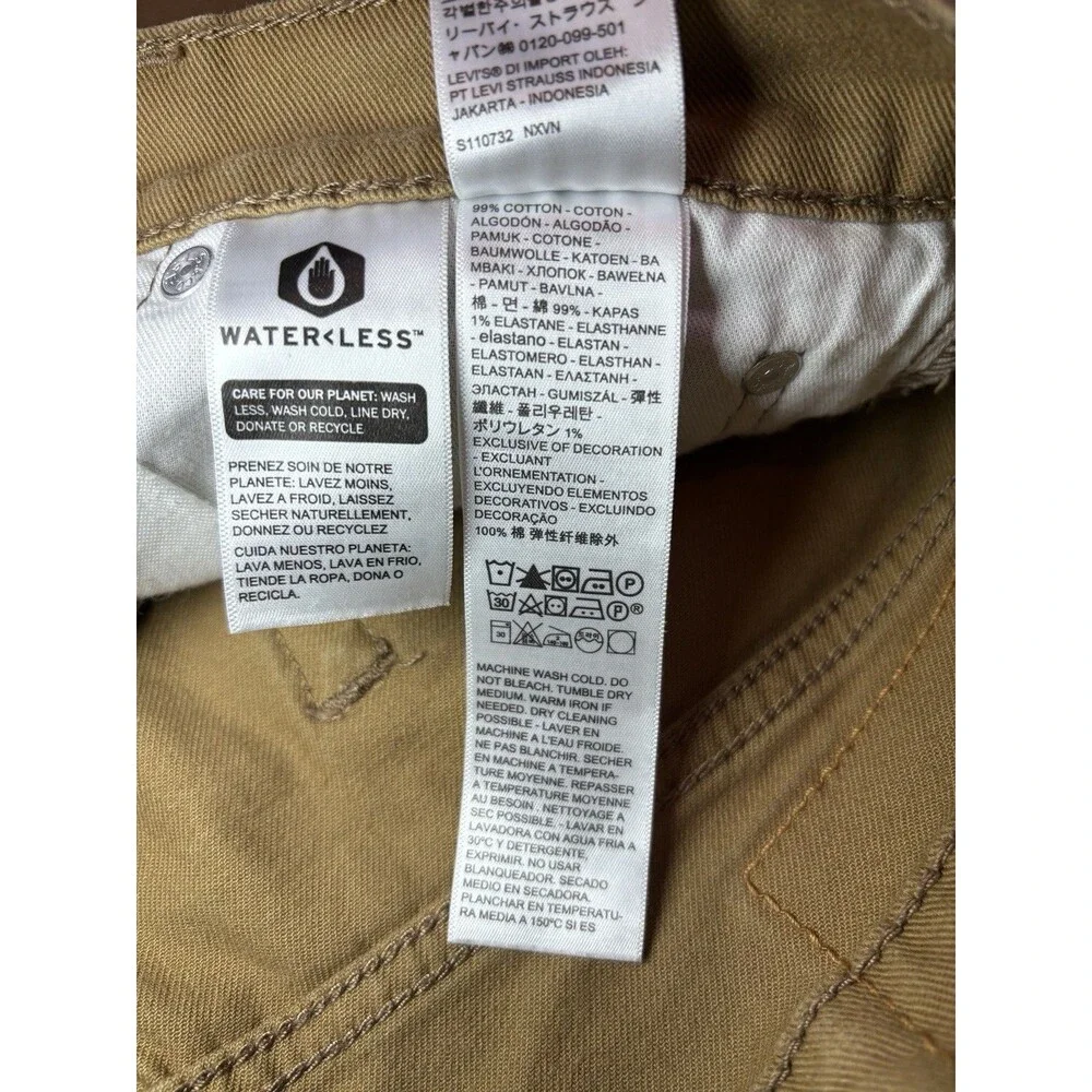 Levi's 513 Slim Straight Jeans Men's 30x32 Khaki Brown